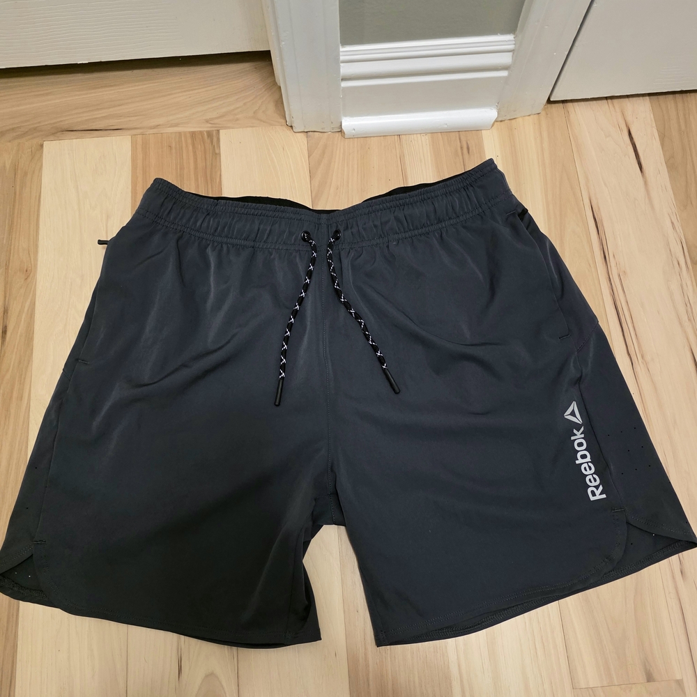 Reebok Men's Dark Gray Athletic Shorts